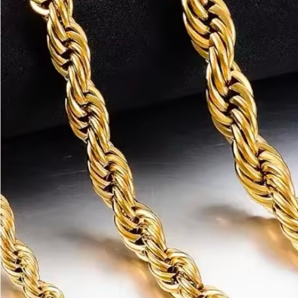 Other - Gold rope chain stainless steel 29” length, width 4 mm